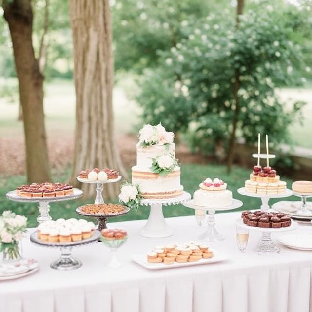 wedding dessert table